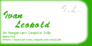 ivan leopold business card